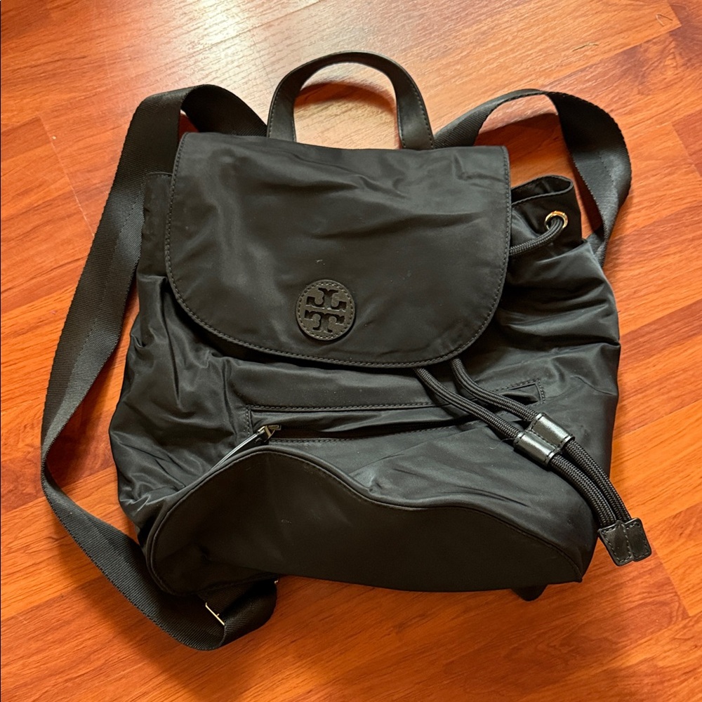 Tory Burch Black Nylon Backpack